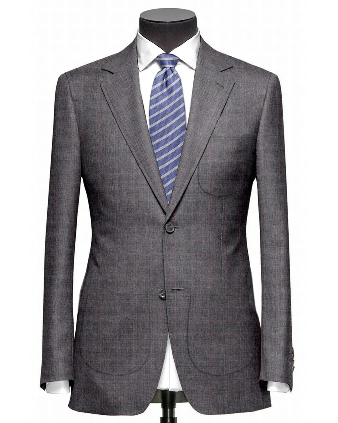 EThomas Shark Shine Silver Windowpane Checks Jacket UV Protective Daily Wear