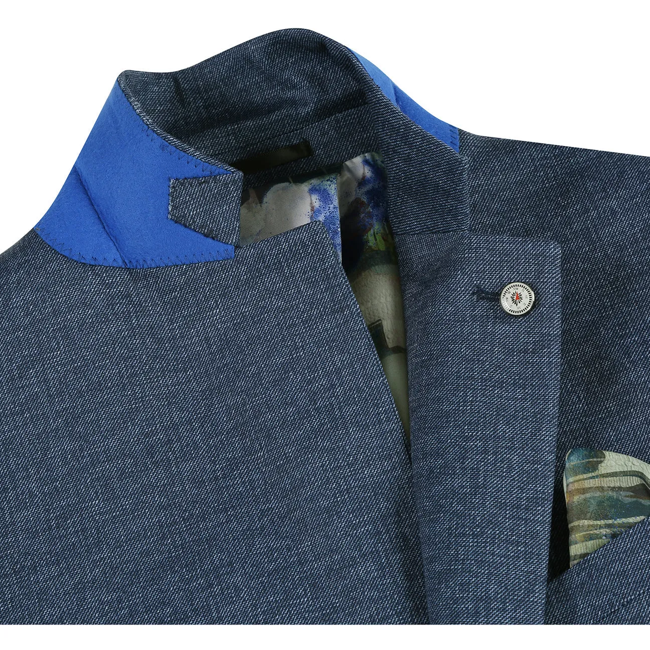 Pellagio Navy Men's Half Canvas Blazer PS24-3 Hypoallergenic Padding