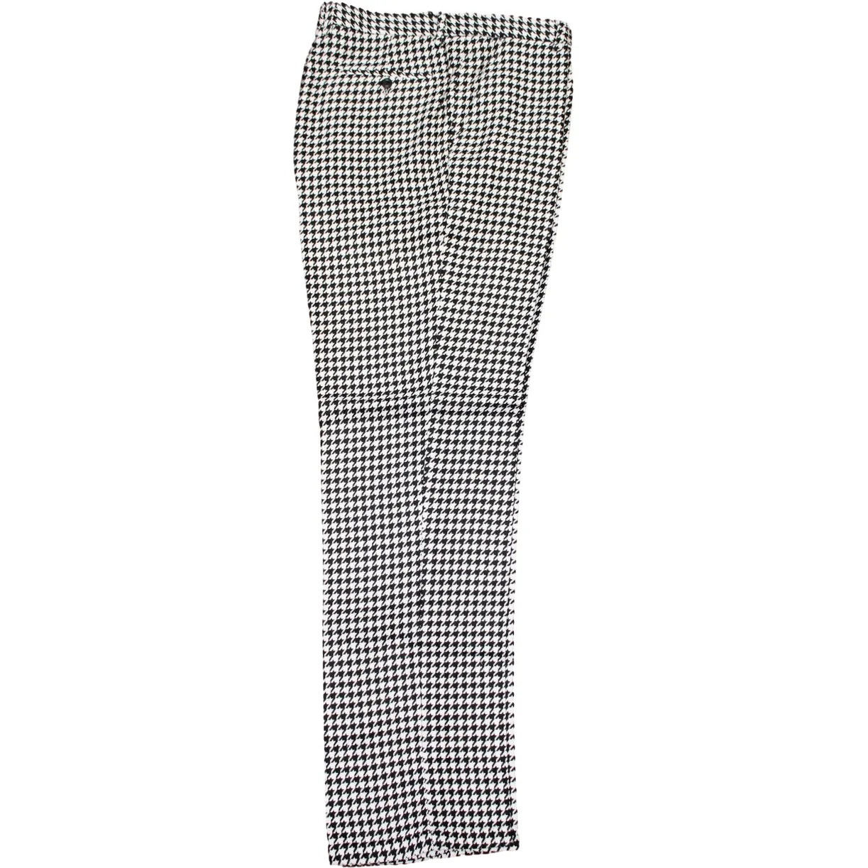 Plaid White Big Houndstooth Pants StretchMaterial Active Comfort Wear