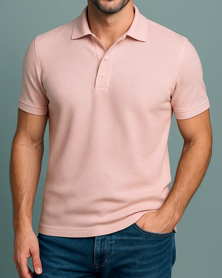 Fashion Essential Smart Layer EZS Aria Pink Polo NaturalFiber