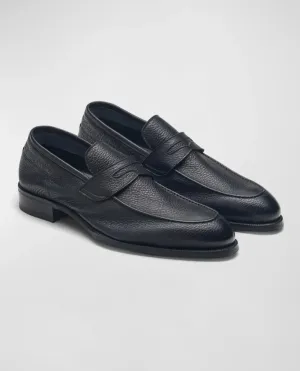David August Navy Abyss Deerskin Leather Loafer Festival Vibe