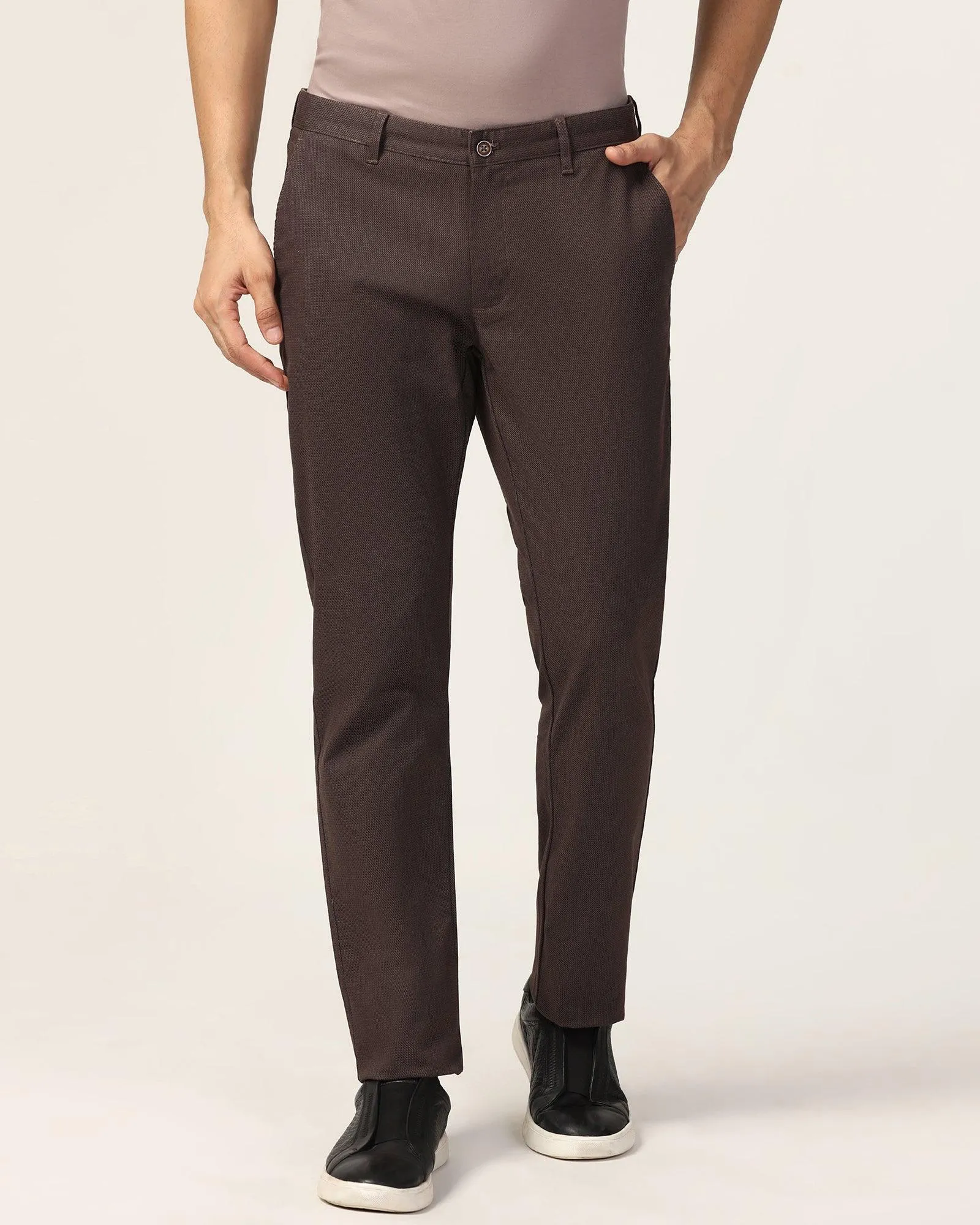 ripstop fabric Flattering Design Slim Comfort B-95 Casual Brown Printed Khakis - Bai