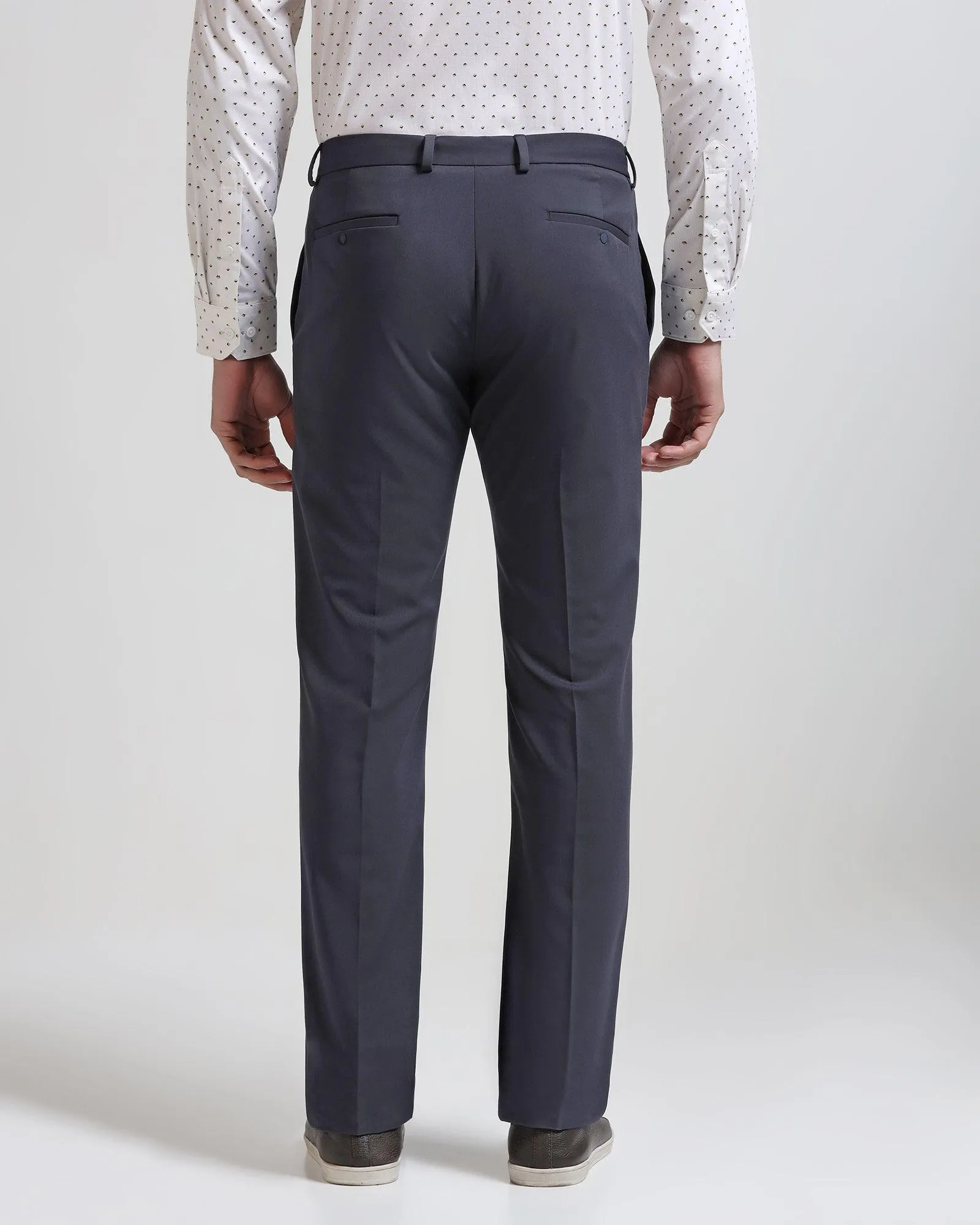 Techpro Slim Comfort B-95 Formal Dark Grey Solid Trouser - Agusta All Occasion FlameRetardantTreatment