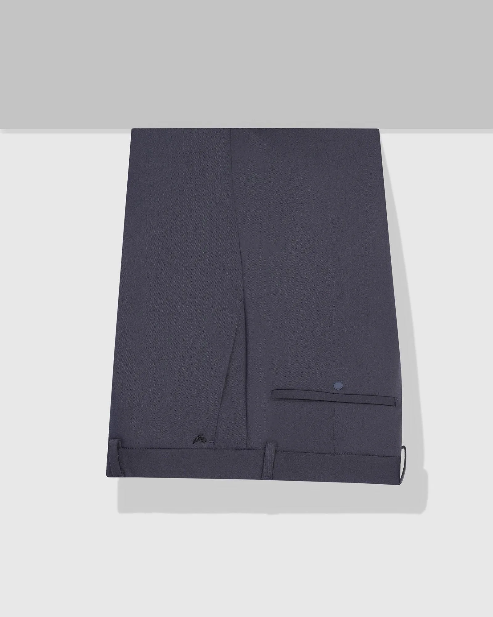 Perfect Fit Wear Casual Office Techpro Slim Comfort B-95 Formal Dark Grey Solid Trouser - Agusta