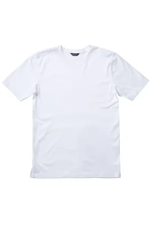 David August Mercerized Cotton T-Shirt Crew Neck White Flexible Apparel