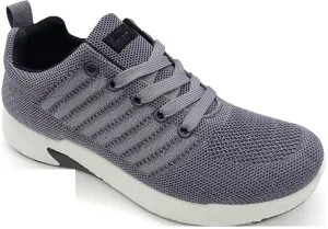 LEAP Men's Grey Ultralight Athletic Fashion Shoes SP662 Stripe Mood Compact Form
