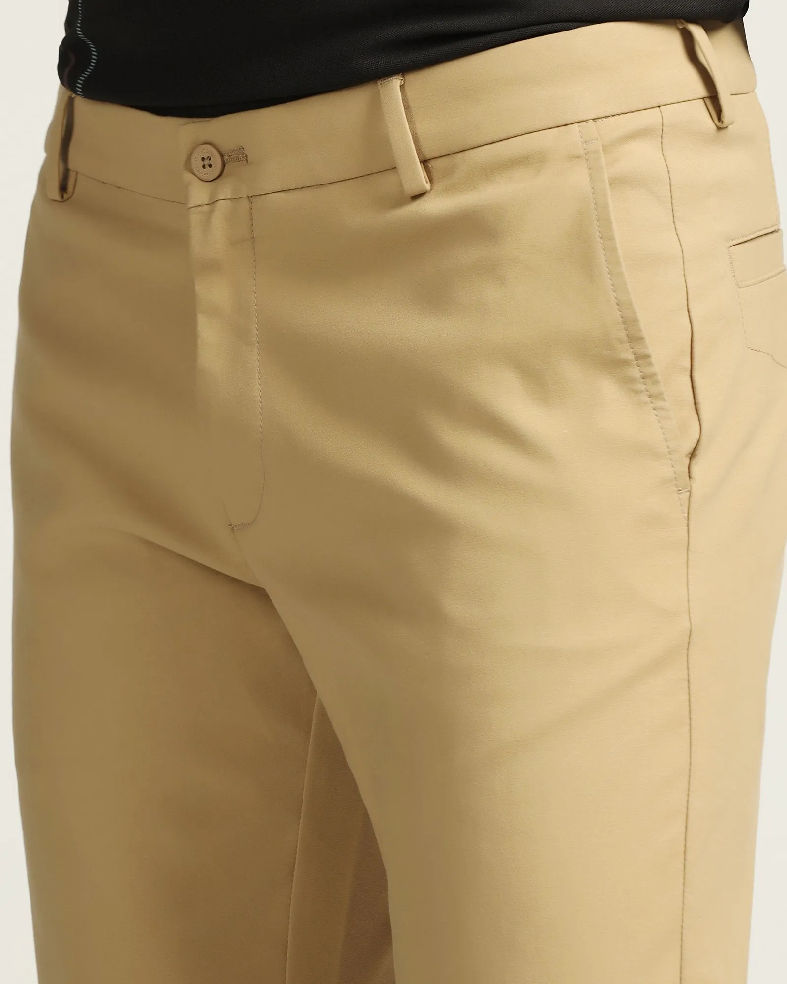 Casual Comfort Wear Lightweight Fit TechPro Slim Fit B-91 Casual Khaki Solid Khakis - Sandy