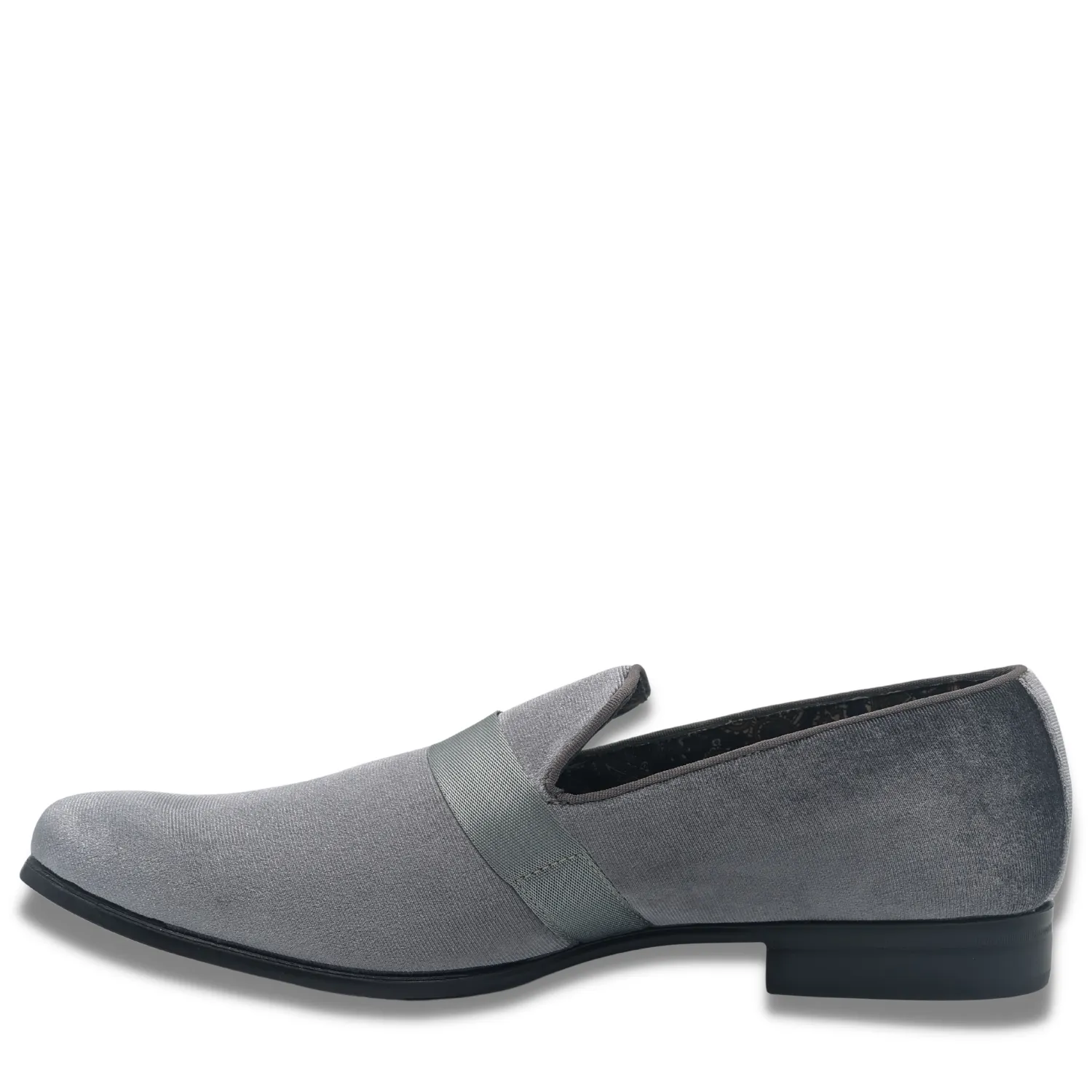 Men's Solid Velvet Grey Fashion Shoes S91 Classic Office Footwear Boho Touch