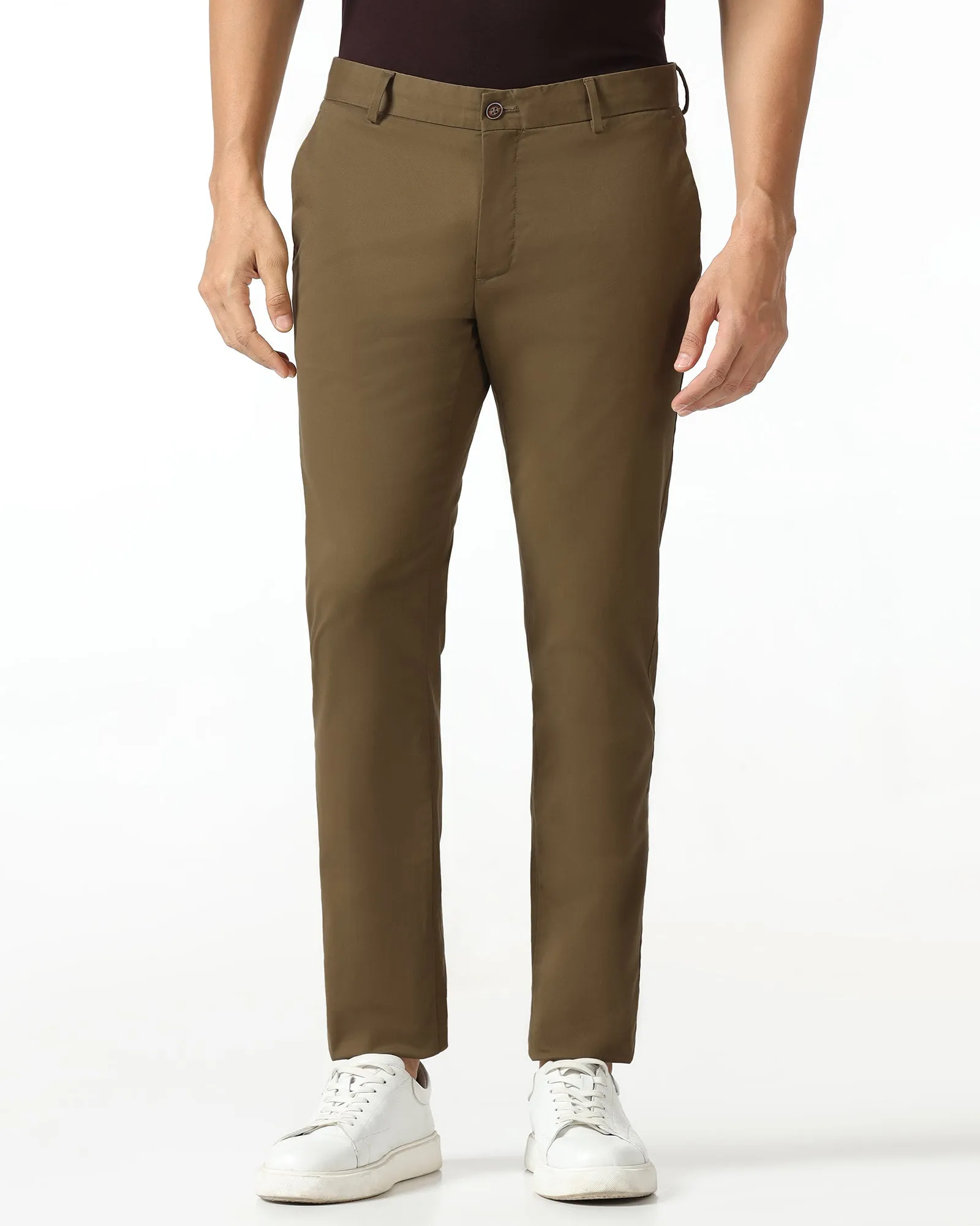 Stay Flexible Quick Pack Brown Solid Khakis - Mario