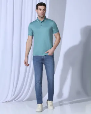 Multi Layer Knee Reinforcement Super Clean Slim Yonk Fit Indigo Jeans - Kai