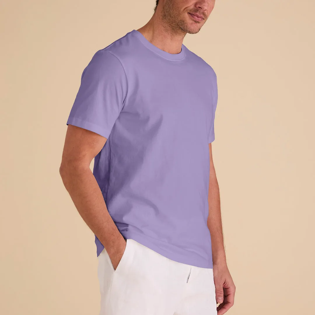 RecycledBlend ButterSoftKnit Inserch Short Sleeve Pima Cotton T-Shirt T301-00119 Lavender