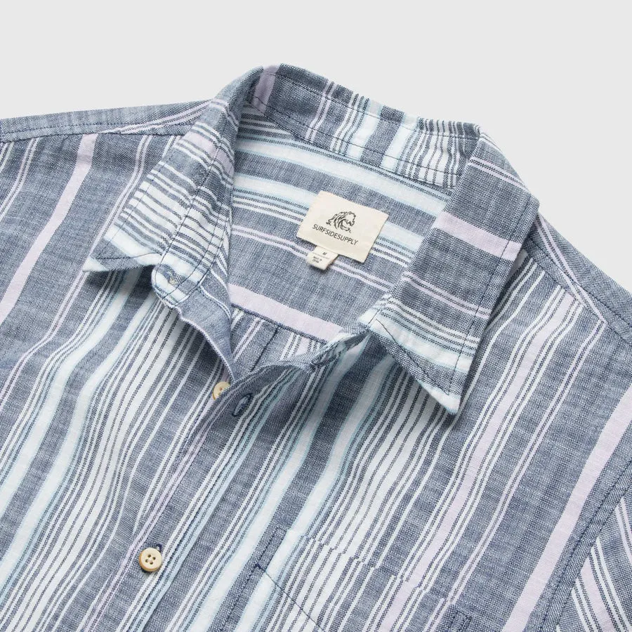 Joey Striped Shirt - Navy/White PreShrunkFabric