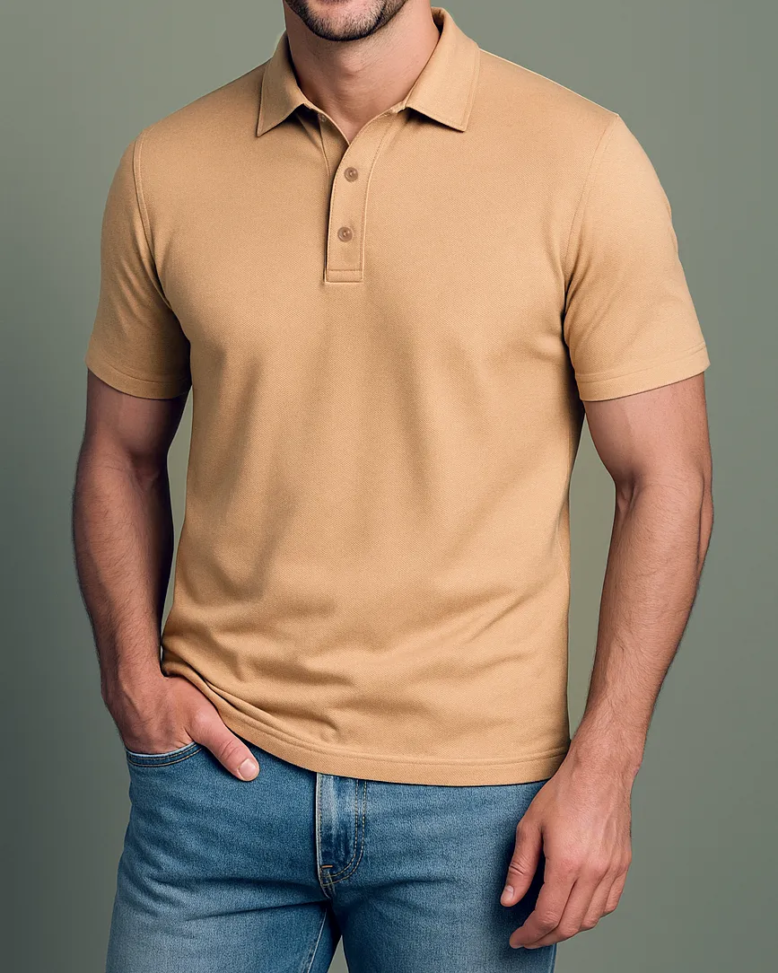 Versatile Wardrobe DoubleLayered Fabric EZS Aria Beige Polo