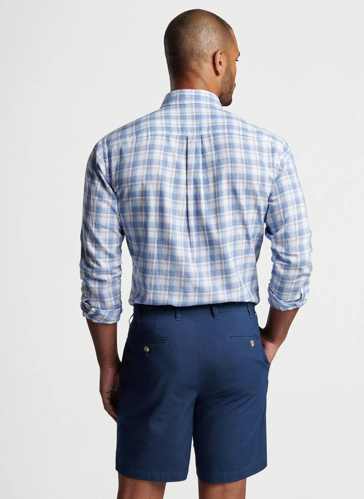 Sanibel Cotton Shirt - Moon Blue Sequin Glow Cultural Fit