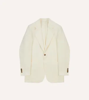 Thermal Lining Ecru Irish Linen Tailored Jacket