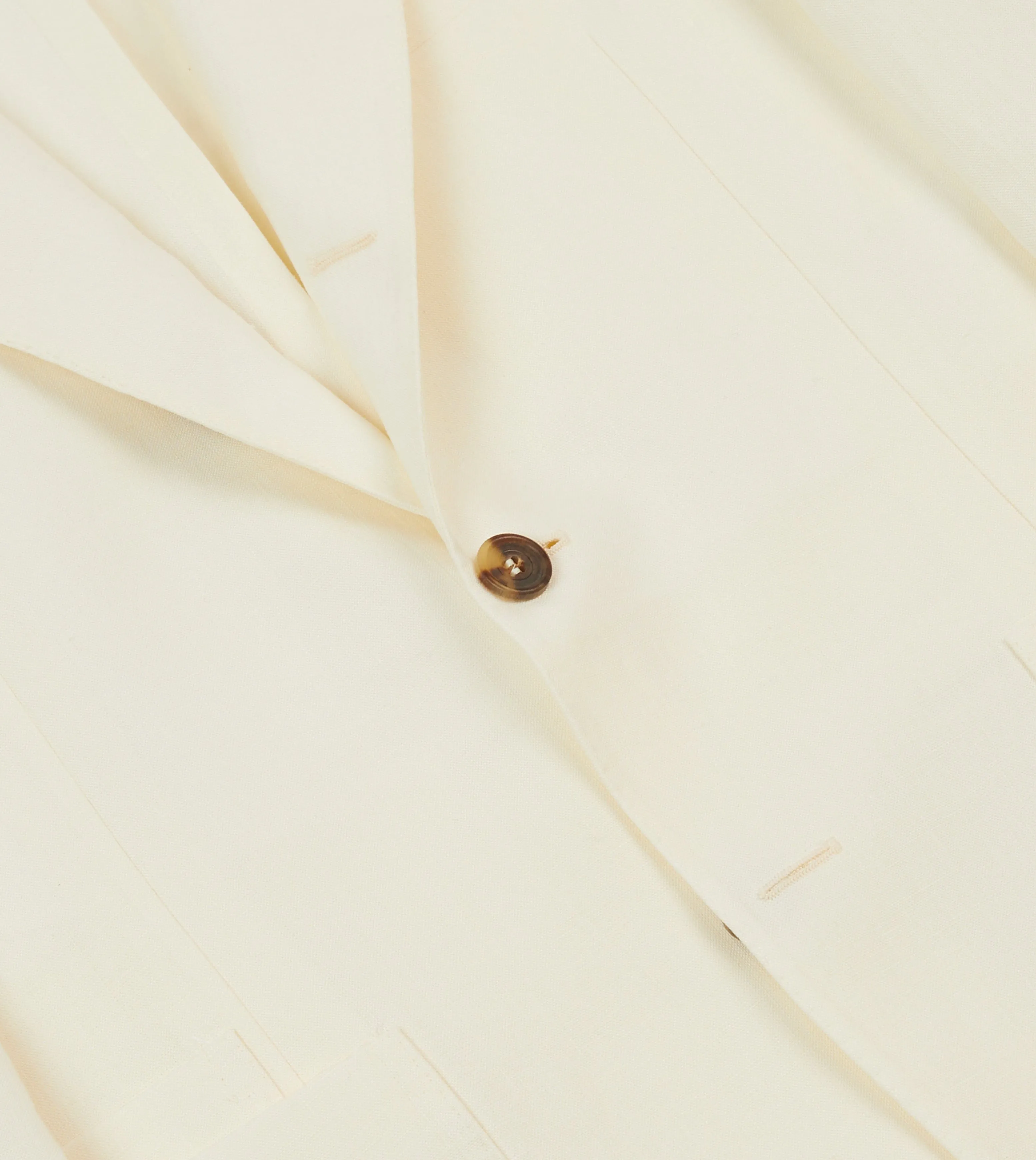 Timeless Piece Stretch Paneling Ecru Irish Linen Tailored Jacket