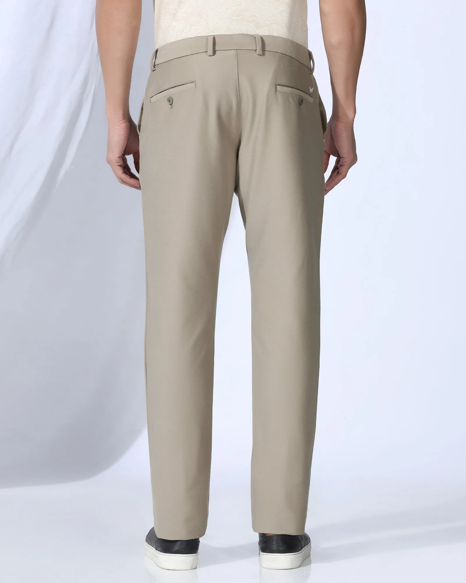 Easy Flex Design Slim Fit B-91 Casual Pistachio Solid Khakis - Victor