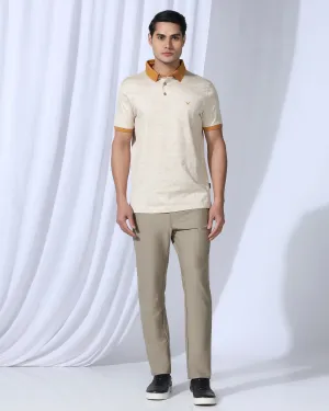 All Weather Comfort Slim Fit B-91 Casual Pistachio Solid Khakis - Victor