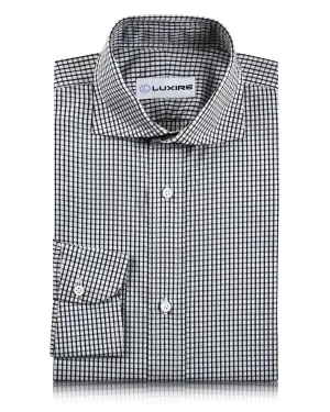 Eco-friendly Non Static Finish Brembana Black White Graph checks Shirt