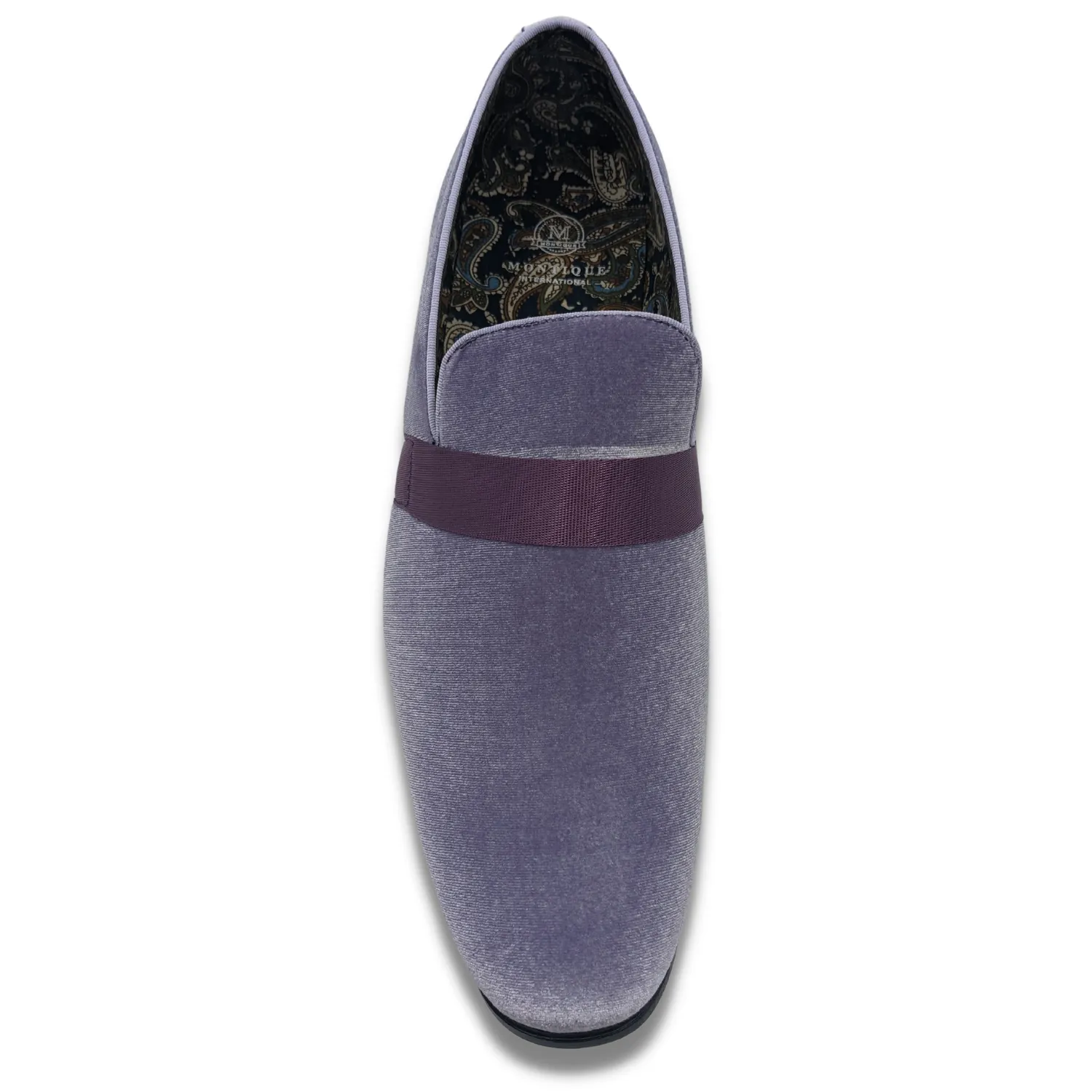Men's Solid Velvet Lavender Fashion Shoes S91 Fashionable Leather Smart Look