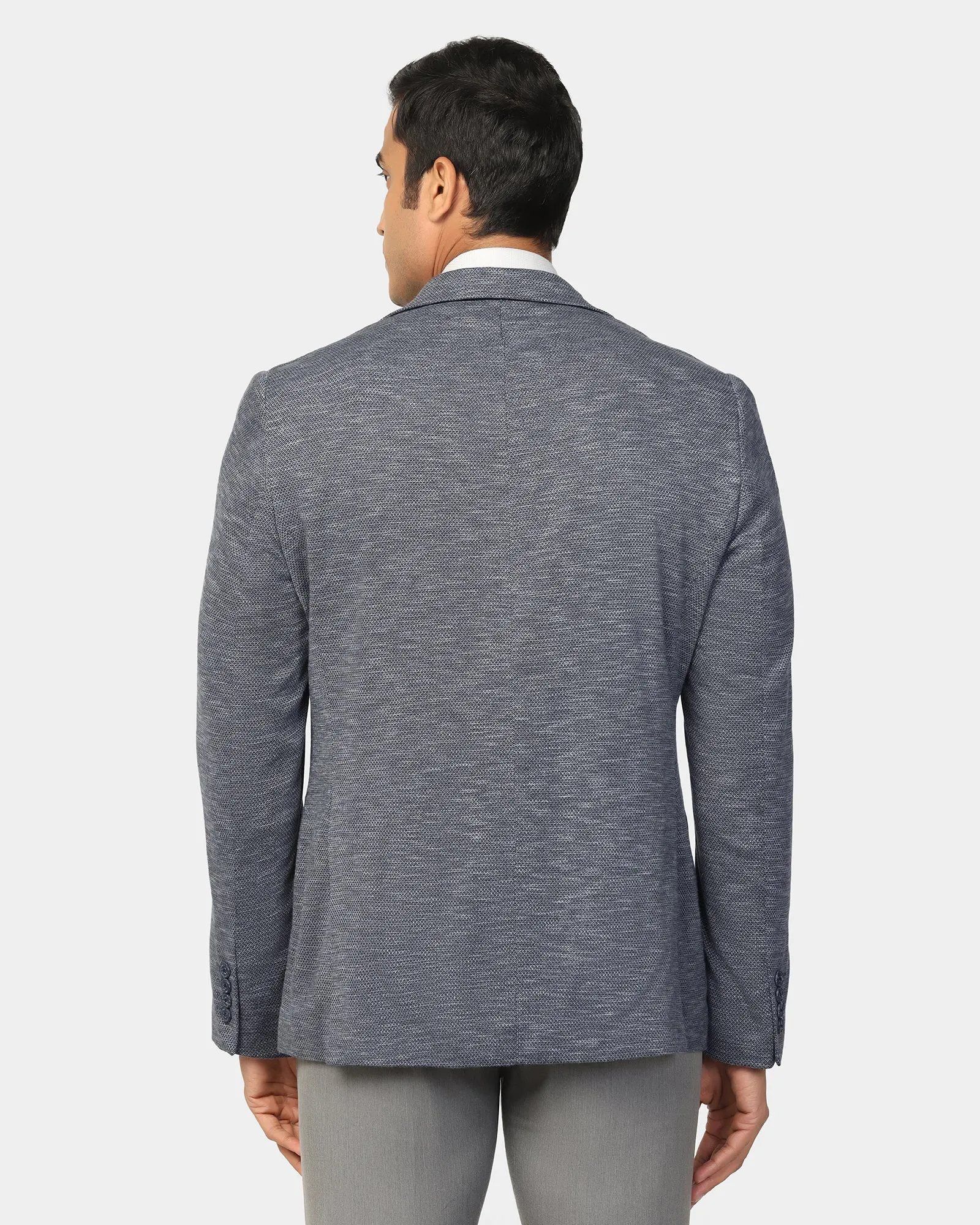 Noise Reducing Hardware Formal Navy Textured Blazer - Jacobs