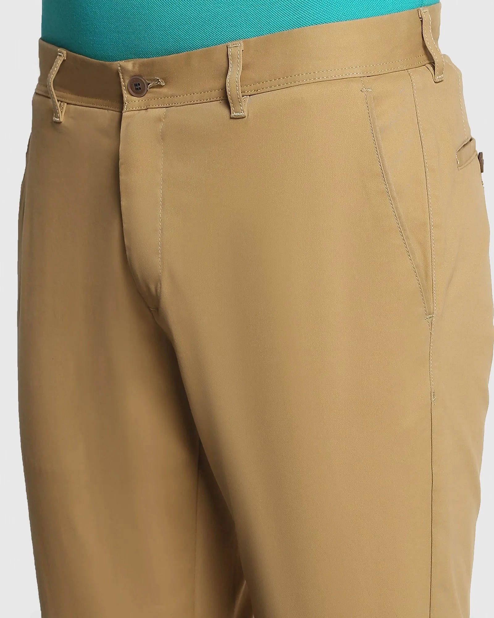 Anti Pilling Finish Breathable Mesh Panels Slim Comfort B-95 Casual Khaki Solid Khakis - Lab