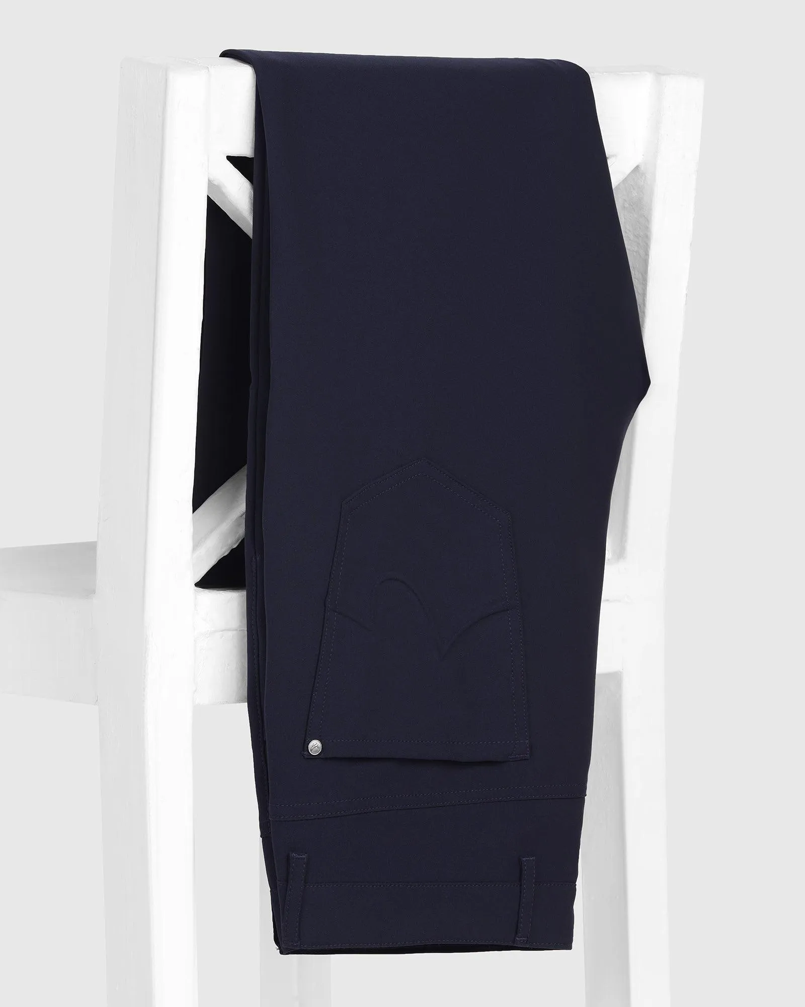 TechPro Slim Comfort Casual Navy Solid Khakis - Gogg Easy Stretch