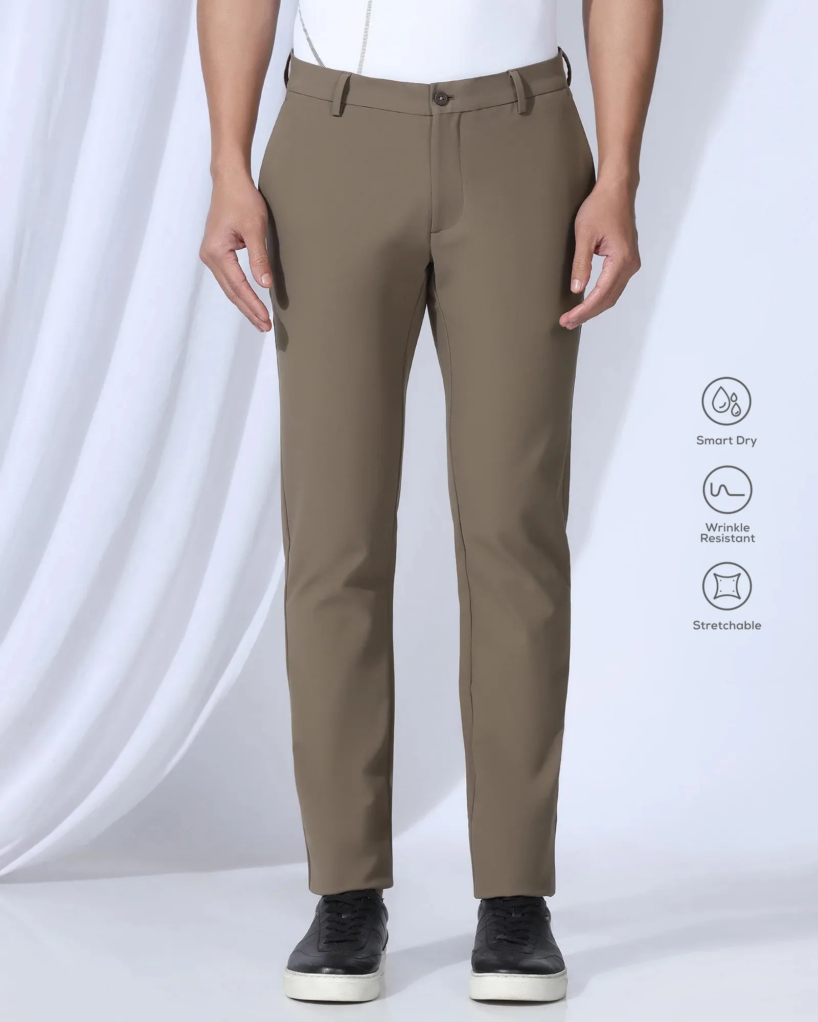 TechPro Slim Fit B-91 Casual Mouse Solid Khakis - Gary Urban Edge Daily Motion