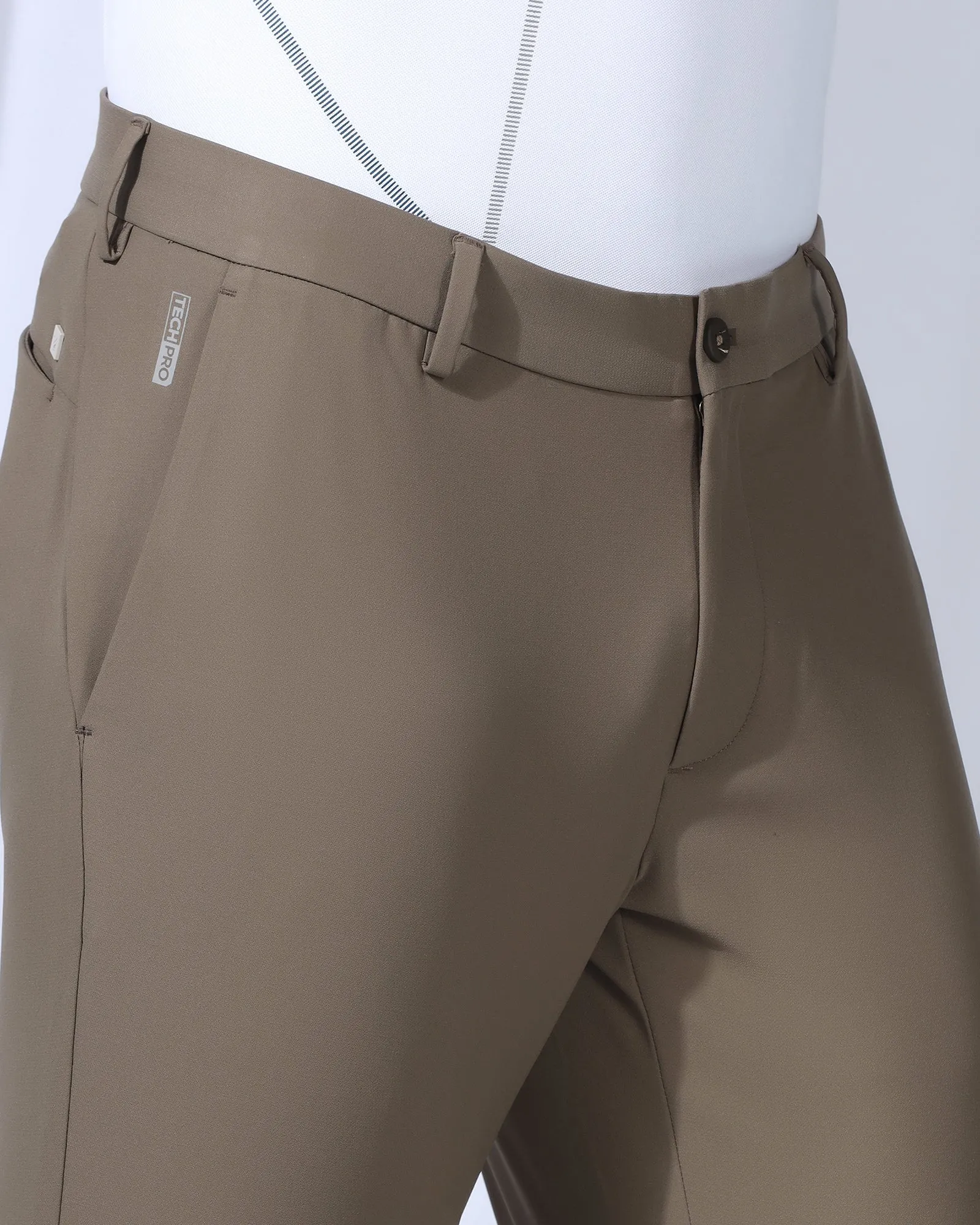TechPro Slim Fit B-91 Casual Mouse Solid Khakis - Gary Quality Material
