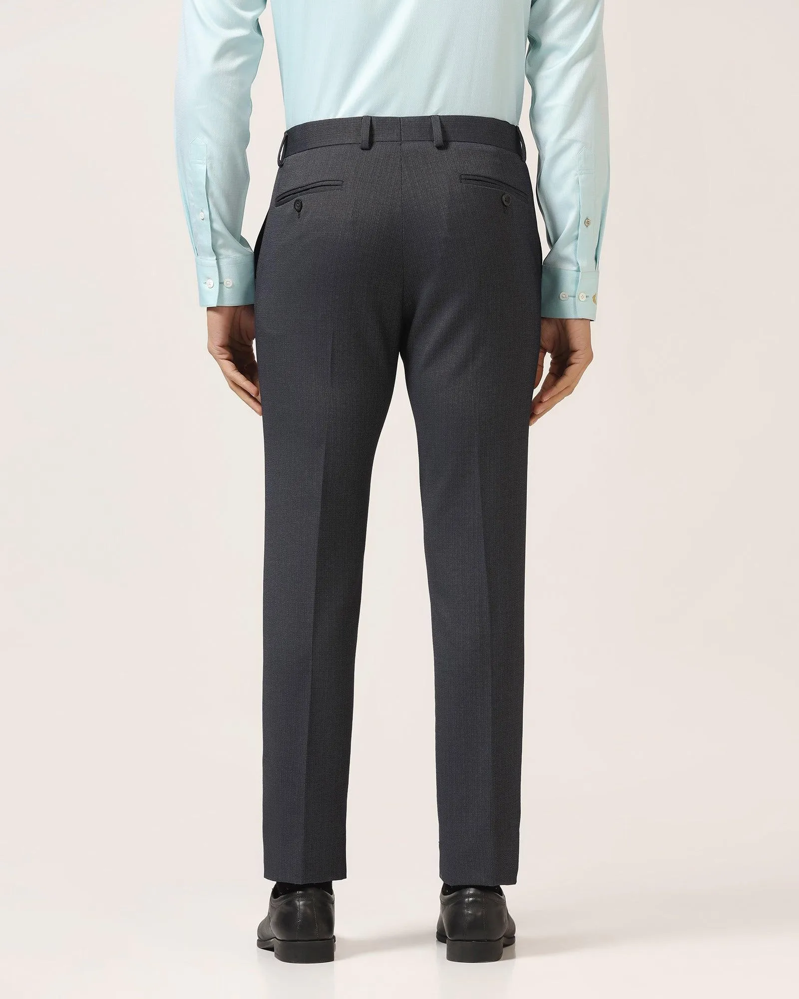 Slim Fit B-91 Formal Black Textured Trouser - Bandit Durable Construction