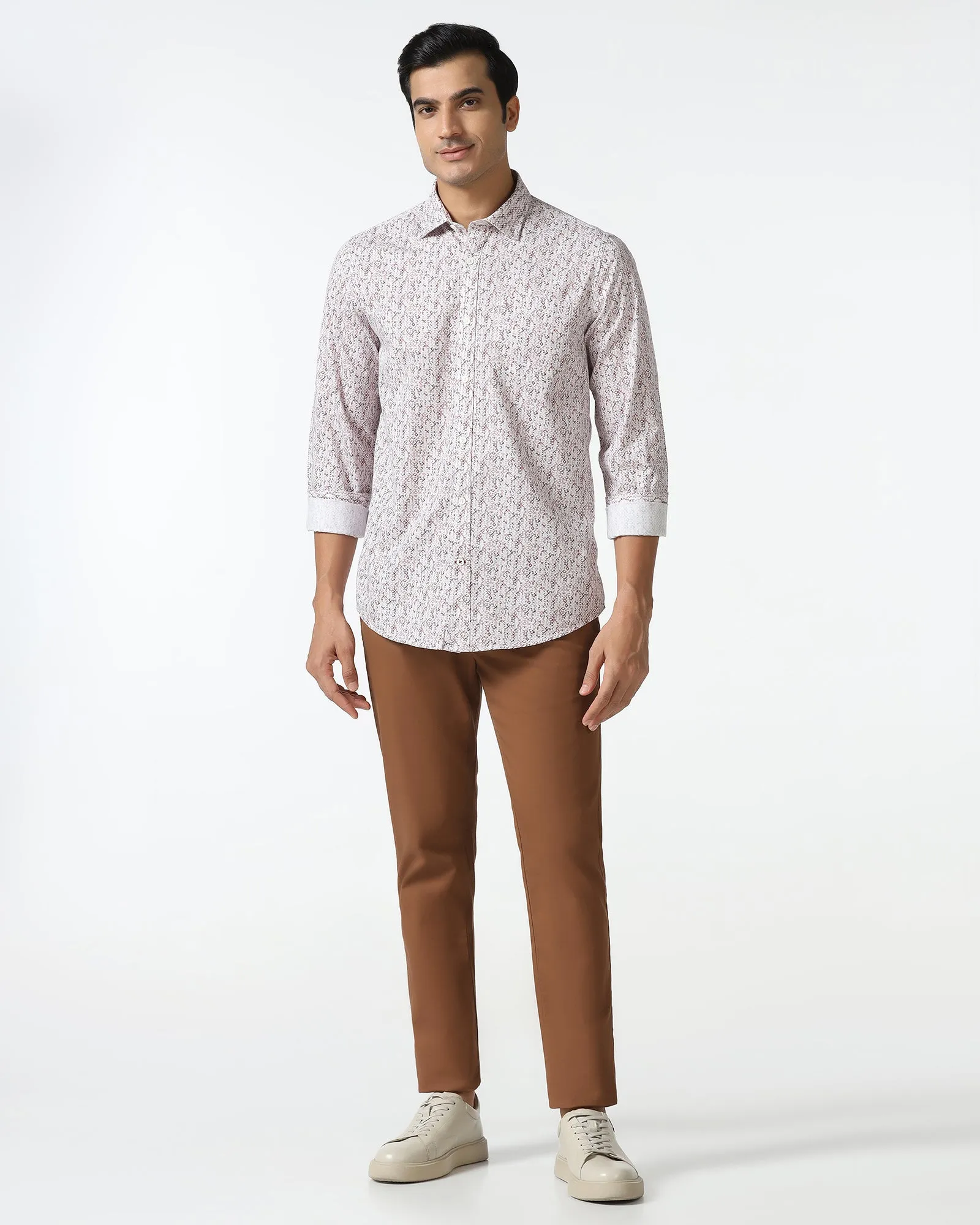 Urban Fit Urban Comfort Rust Solid Khakis - Mario