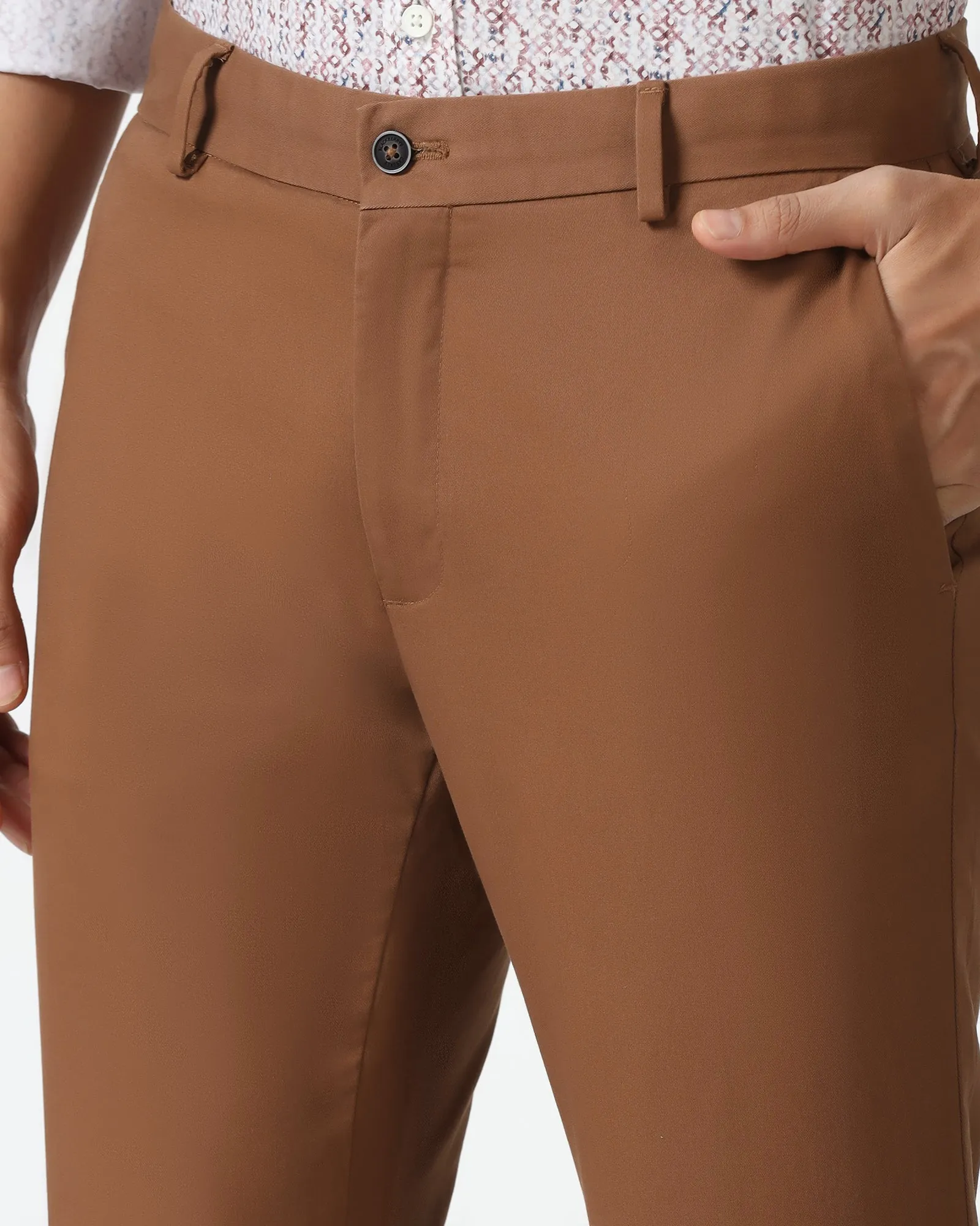 Performance Wear Abrasion Resistant Fabric Rust Solid Khakis - Mario