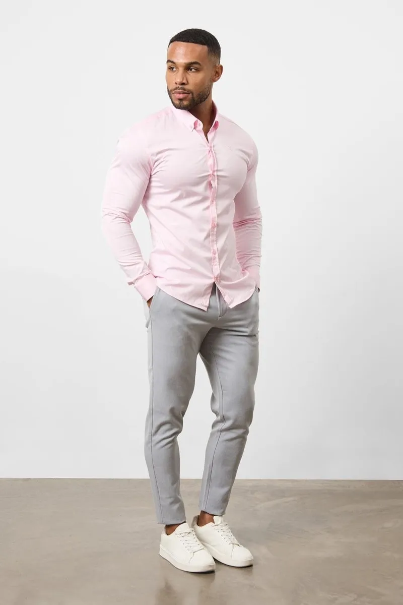 Distressed finish Stretchy Cloth Athletic Fit Signature Shirt 2.0 in Pink