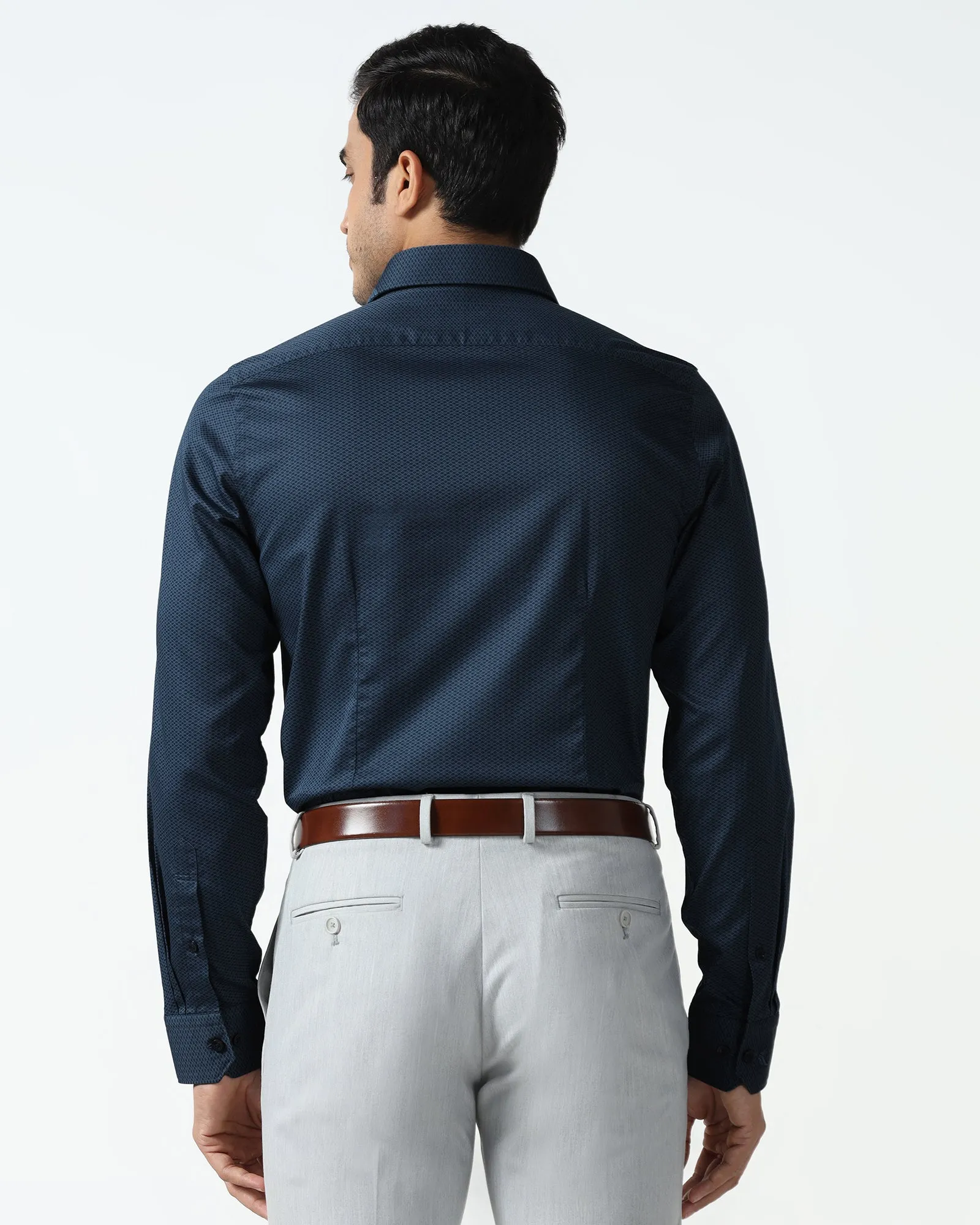 Fashion Forward Navy Printed Shirt - Radio