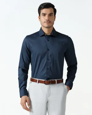 Holiday Style bohemian flair Navy Printed Shirt - Radio