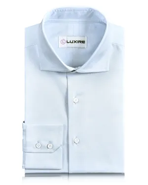Fitted Design Pale Blue Herringbone Shirt