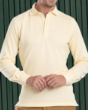 Butter Yellow Polo T-Shirt Travel Friendly All Day Comfort