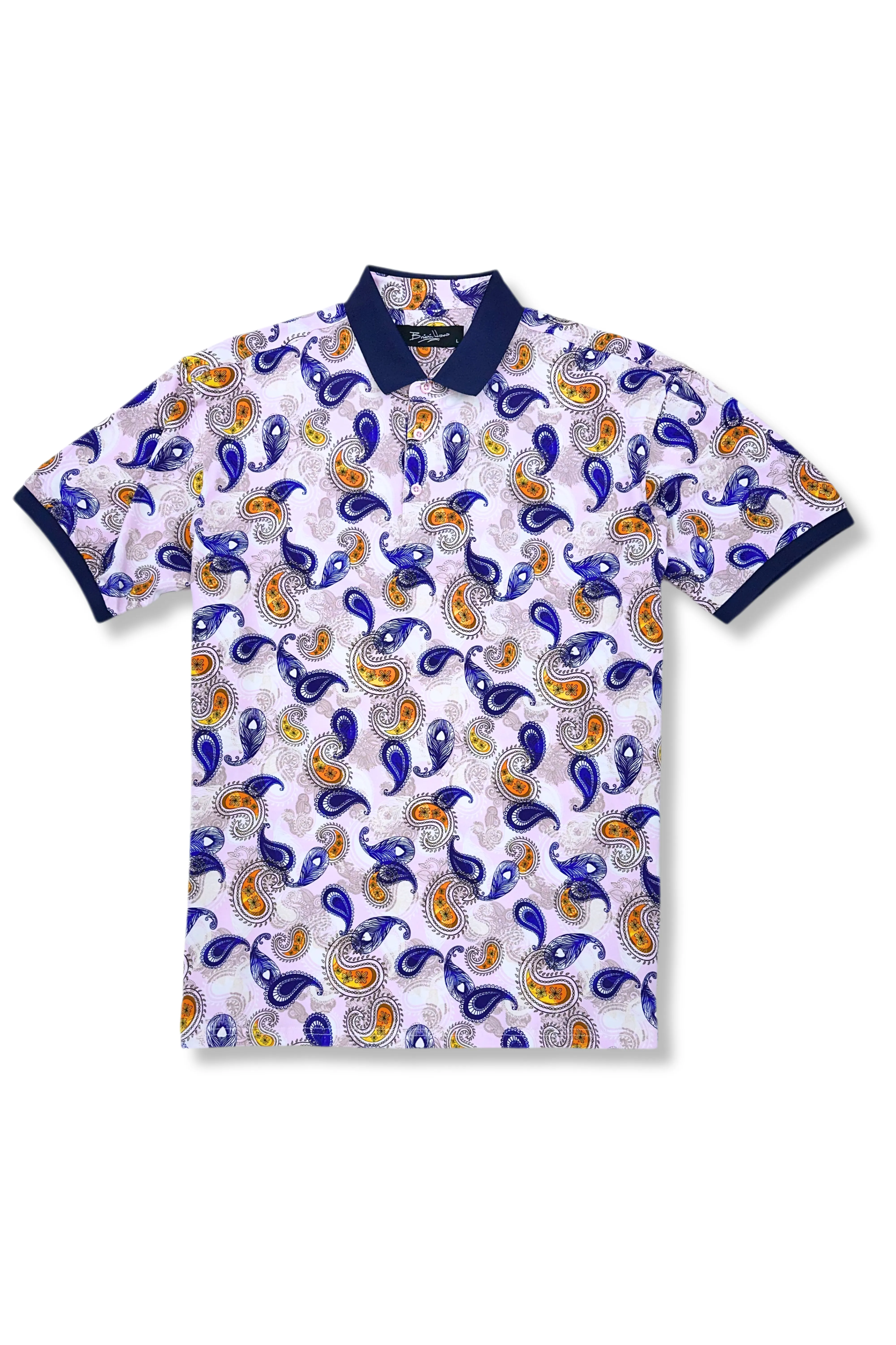 Pronto Printed Pique Polo Business Travel Stretch Comfort