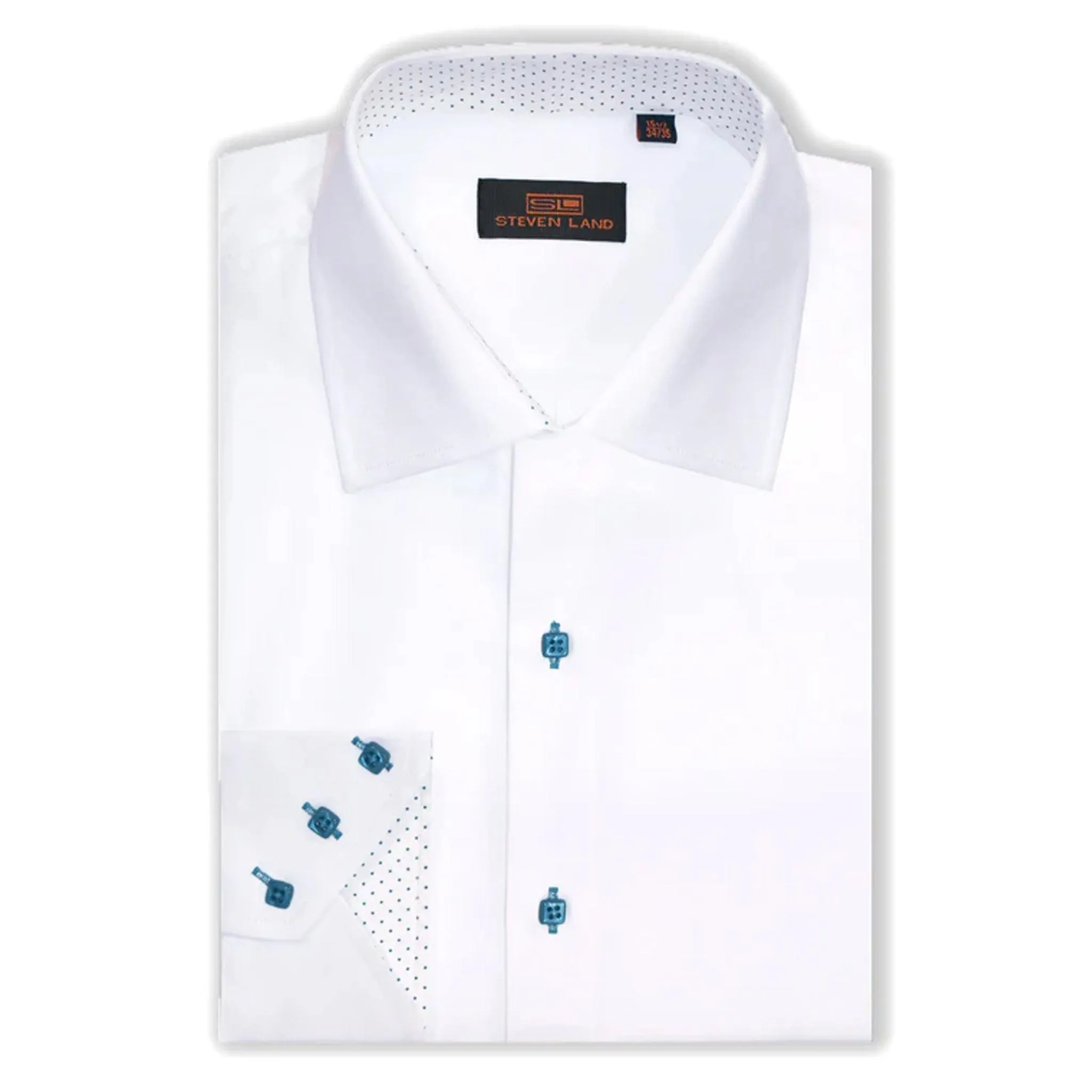 Steven Land | Royale | Dress Shirt for Men/Ds308 Nautical Look Stretchable Fabric