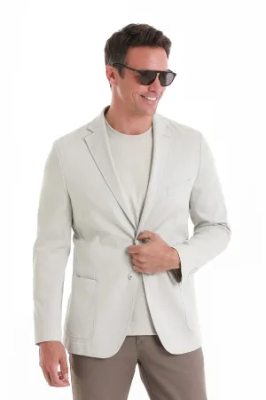 Rain Guard Collapsible Packable Design Comfort Fit Cotton Blend Light Gray Classic Blazer