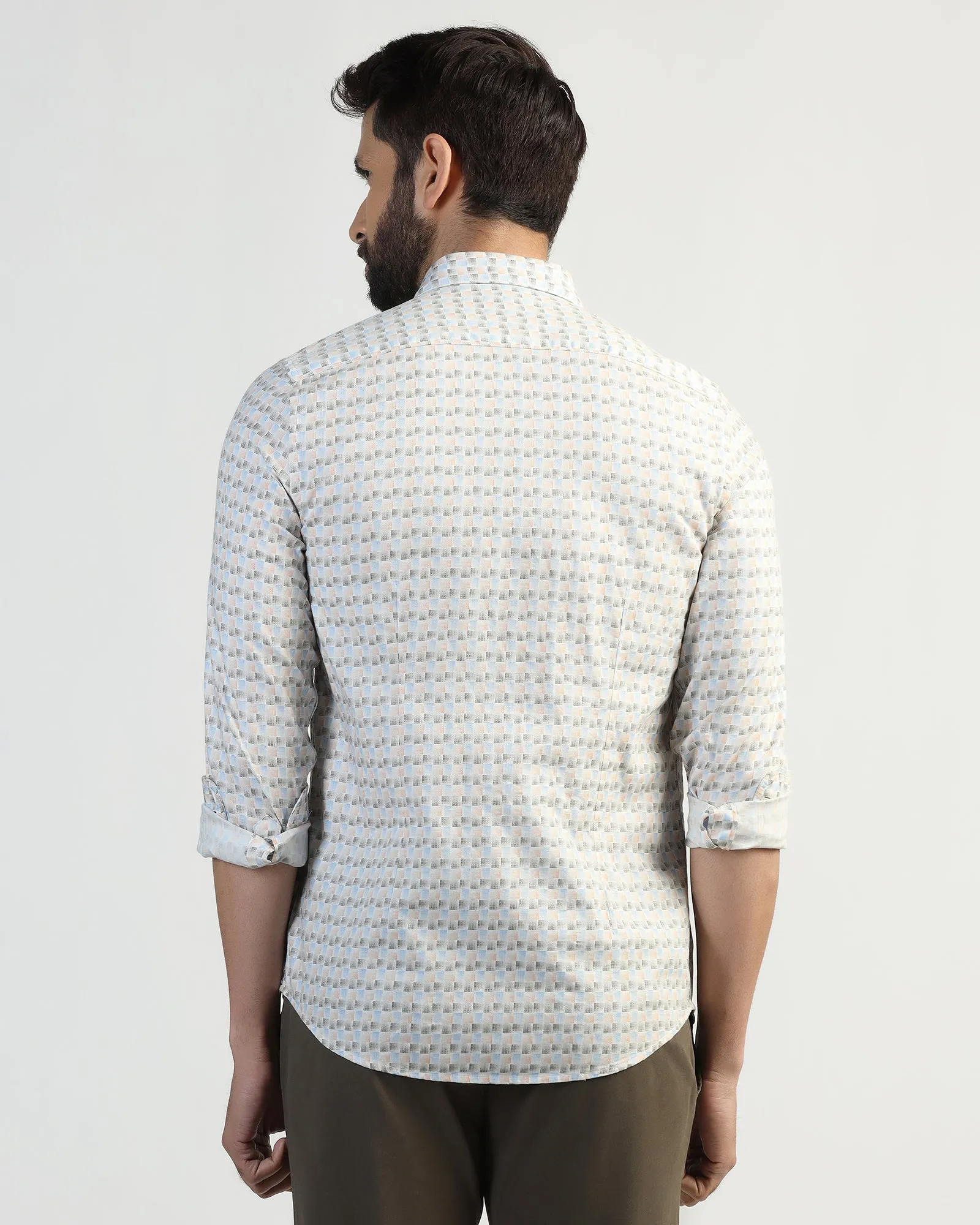 quick dry Casual Beige Printed Shirt - Felip