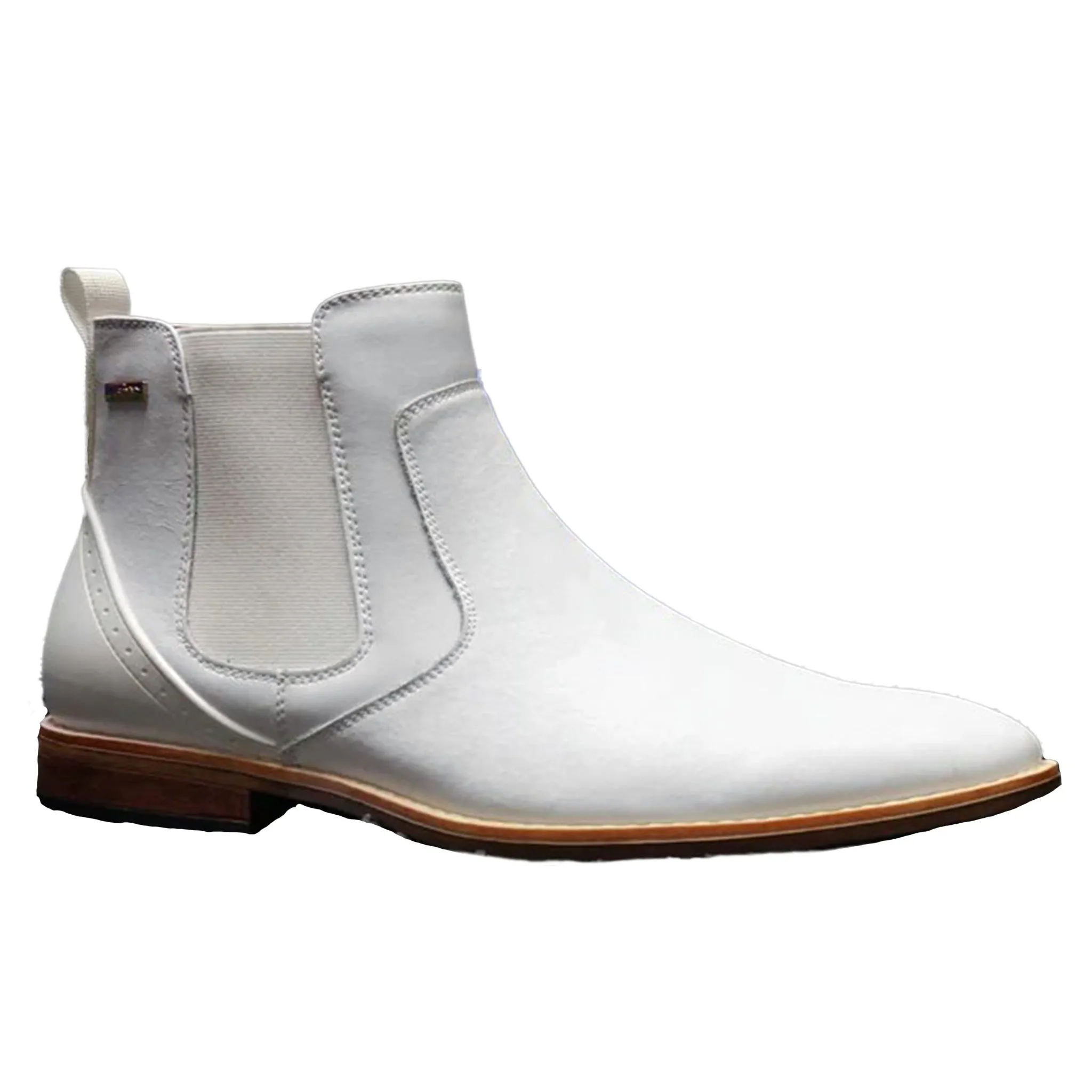 White Leather Chelsea Boot Anti Fatigue