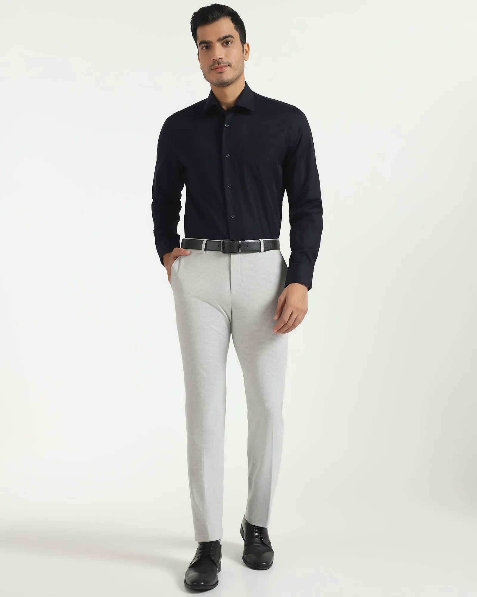 Formal Navy Jacquard Shirt - Rowan Lakeside Relaxation Weekend Vibes