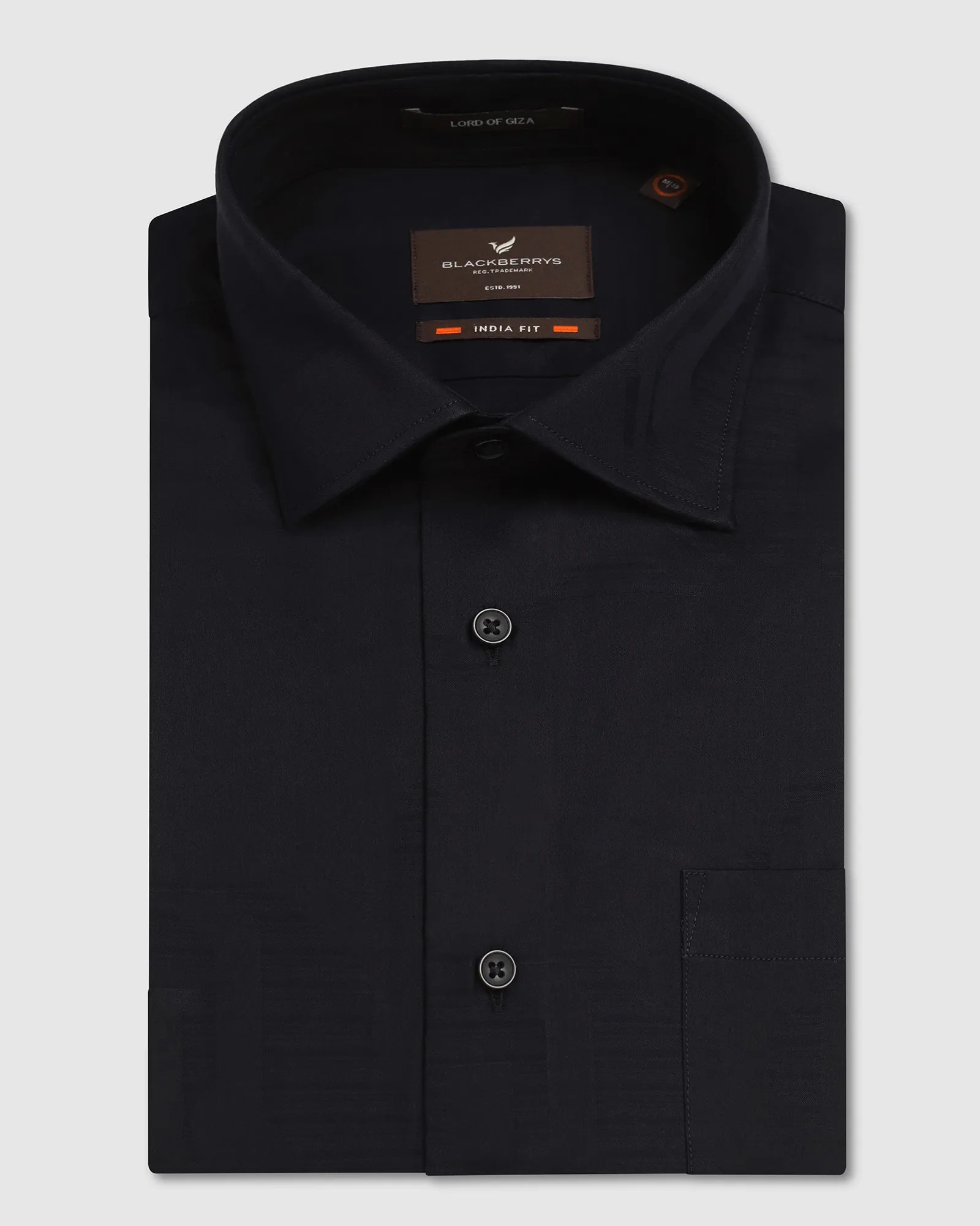 Formal Navy Jacquard Shirt - Rowan Sophisticated Elegance Camping Essential
