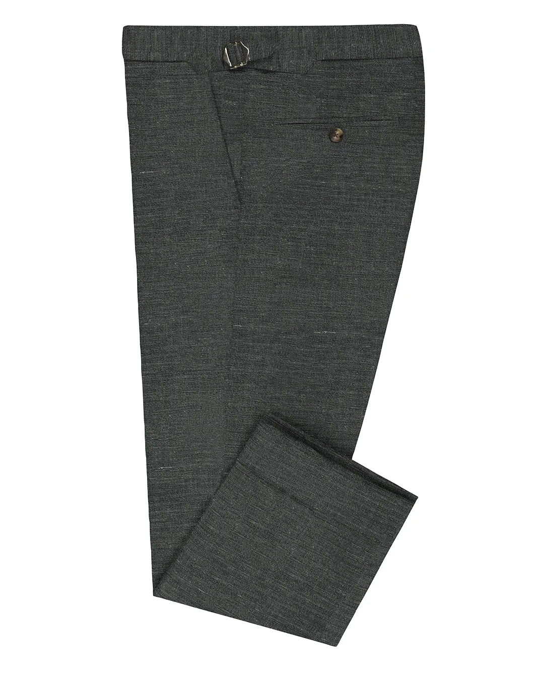 Performance Ready Quick Cool Solbiati Ash Grey Linen Dress Pant