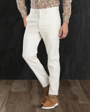 Cream Wool Chino Perfect Fit Performance Support