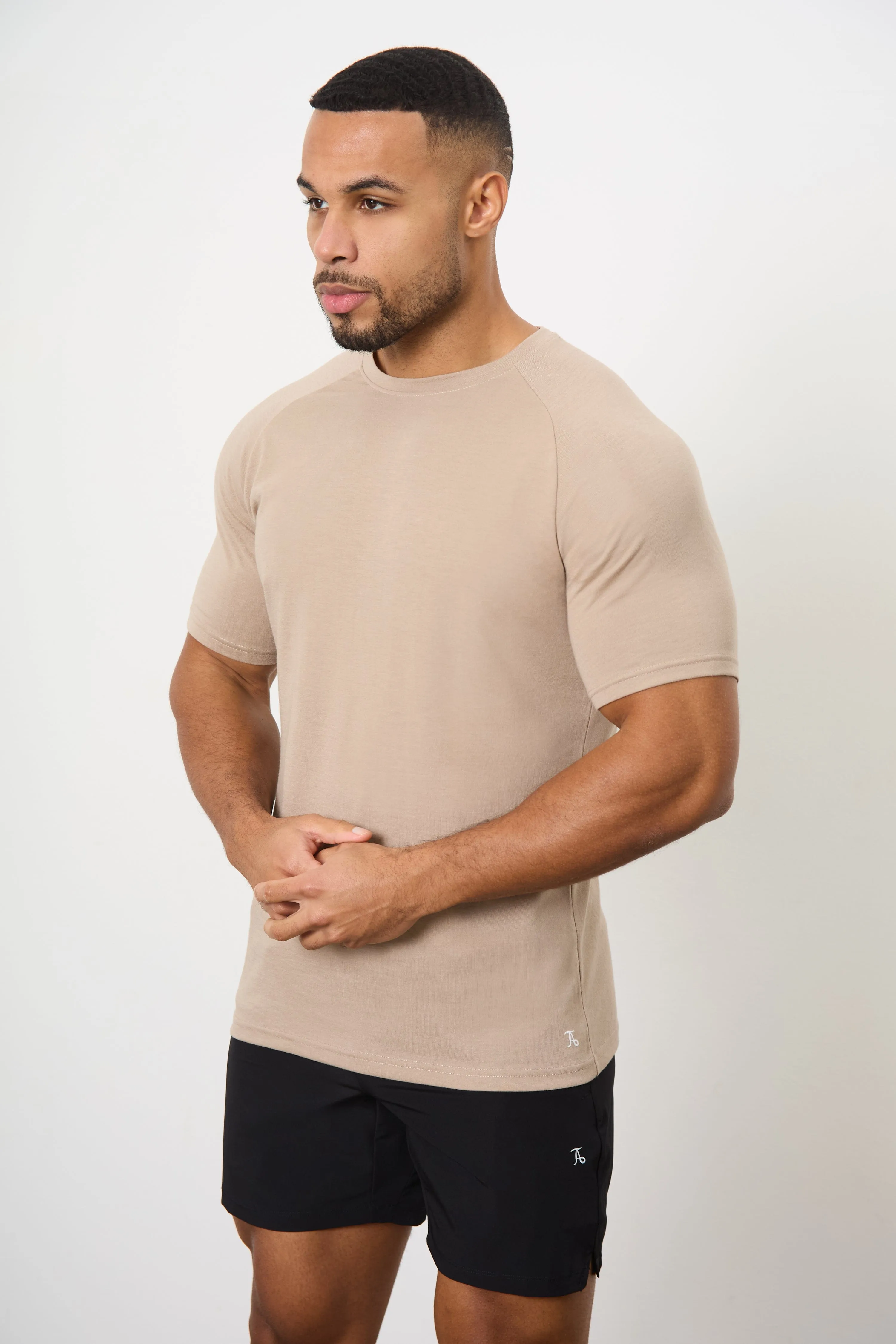 Essential Training Top in Sand Geometric Pattern