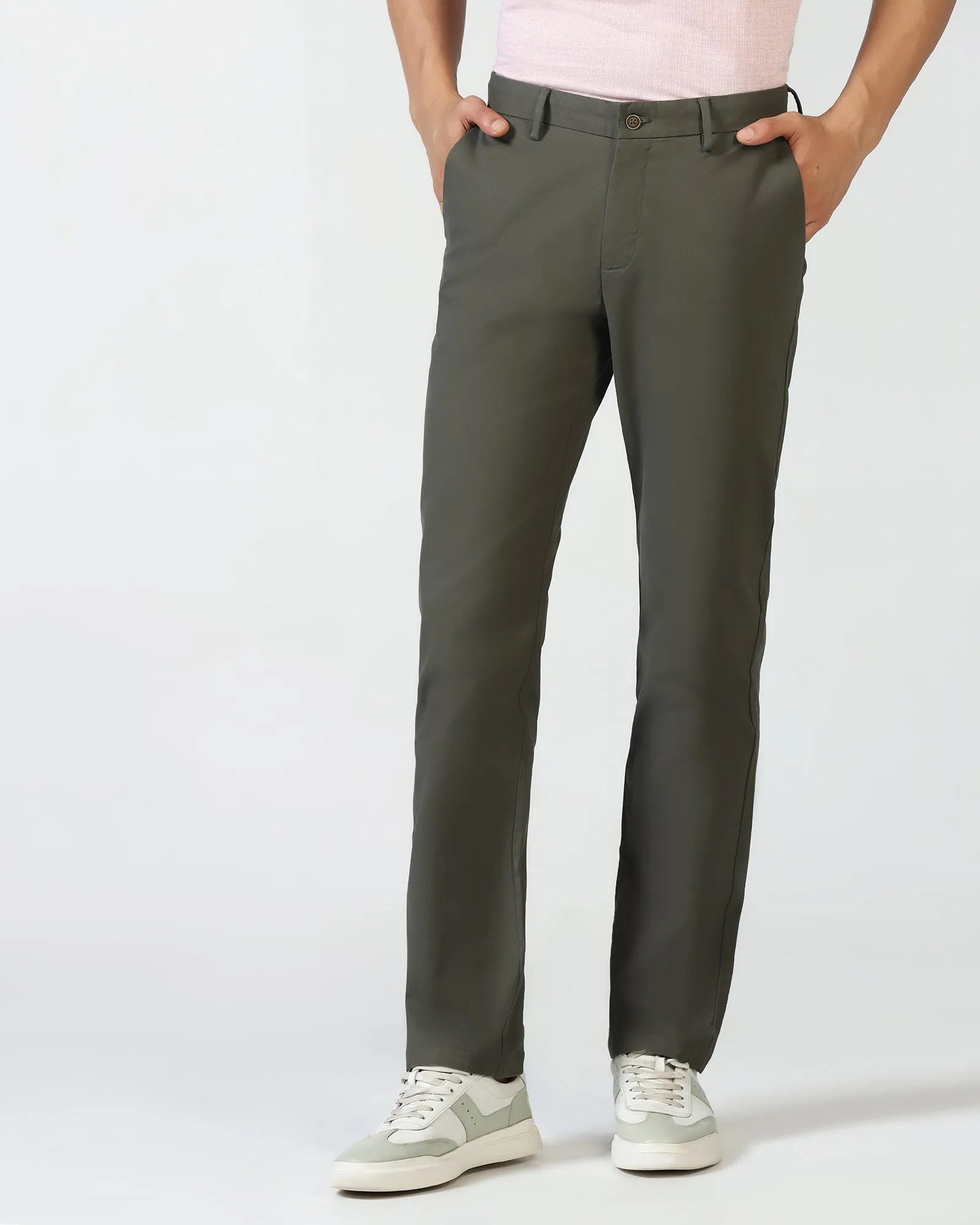Olive Textured Khakis - Murray Comfy Active Lightweight Construction