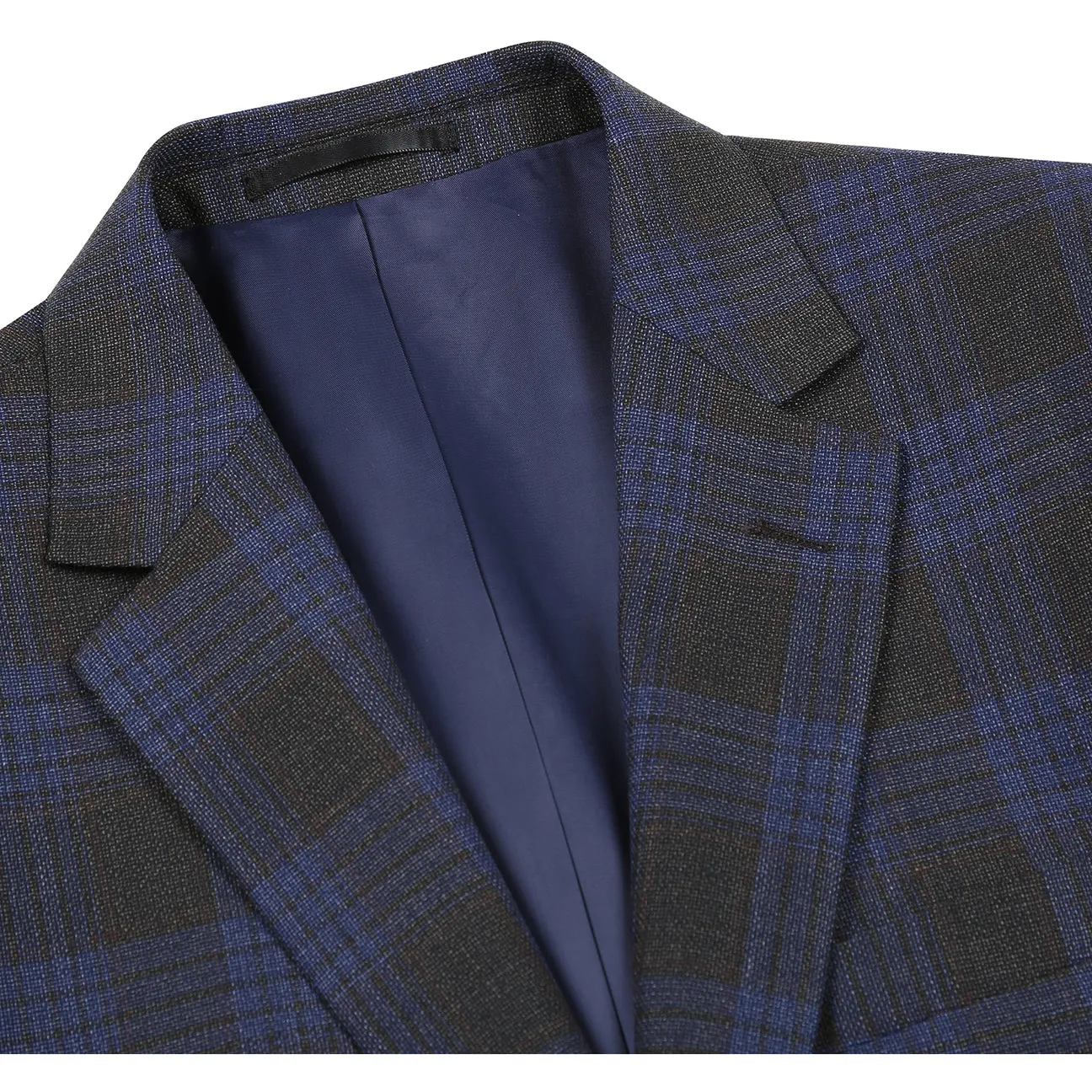 Alessandro Vitello by Renoir New Slim Fit Wool Gray Blue Blazer 565-12 Lightweight Polyester Blend