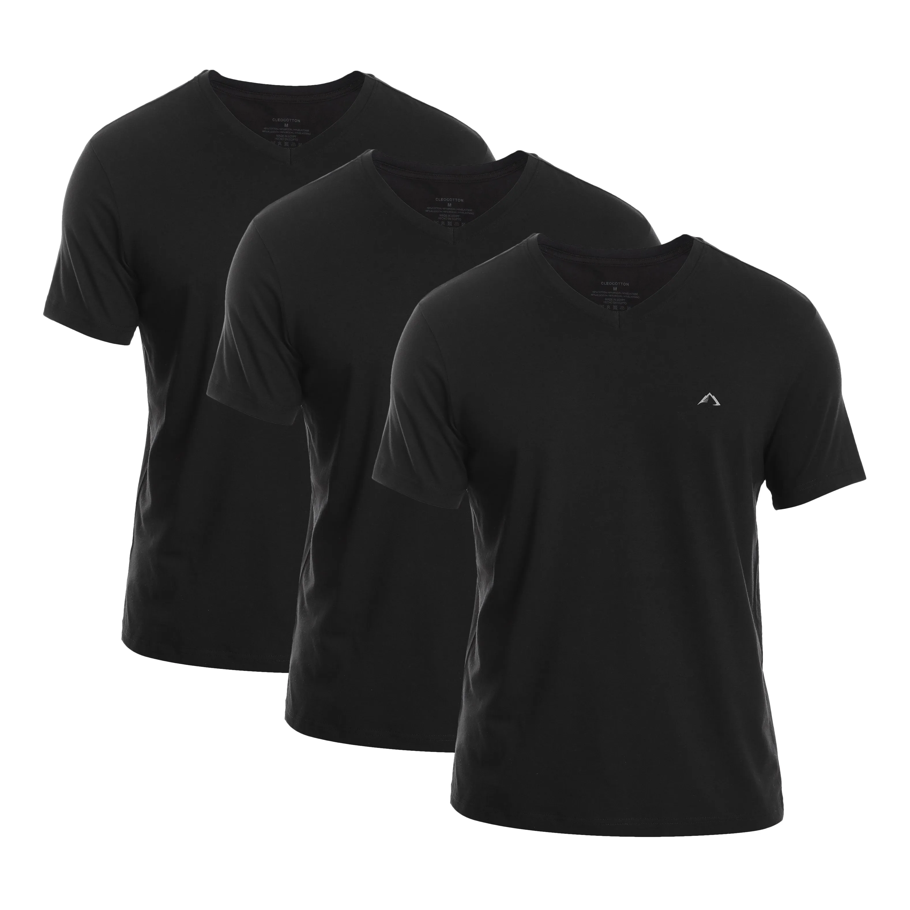 Elegant MEN??S BLACK COTTON RICH V-NECK TSHIRT (SLIM FIT) - 3 PK